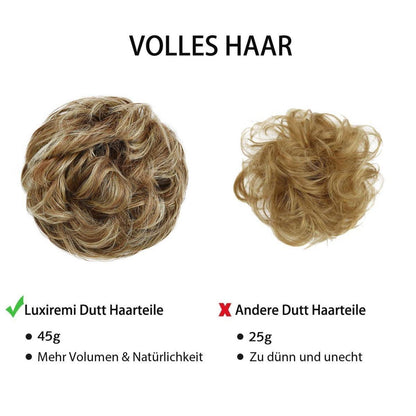 Hellbraun-Blond Dutt Haarteil mit Gummiband