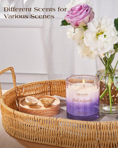 Lavendel Aromatherapie Kerze 300g Glas Entspannung Duftkerze