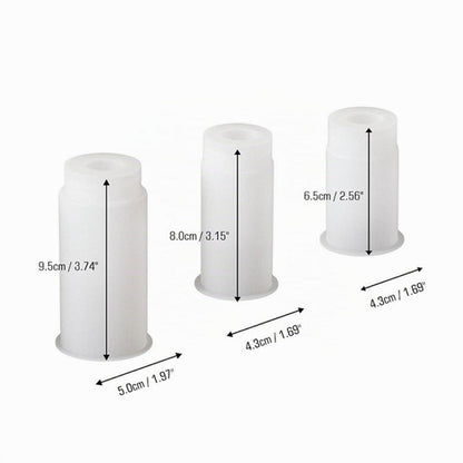 3x Mini Vase Silikonform für Kerzen & Epoxidharz