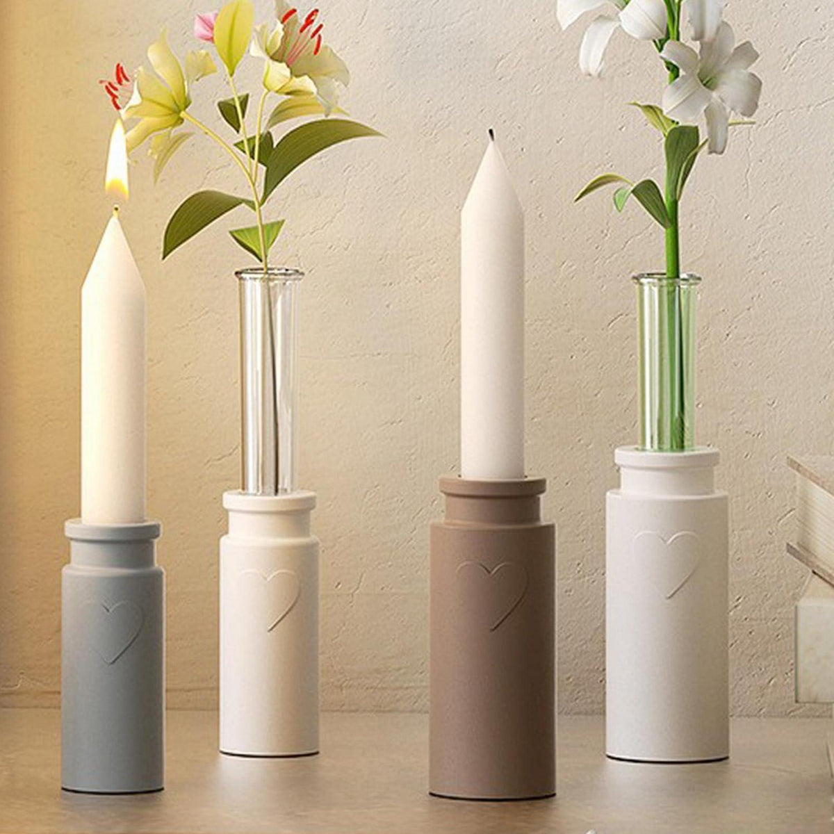 3x Mini Vase Silikonform für Kerzen & Epoxidharz