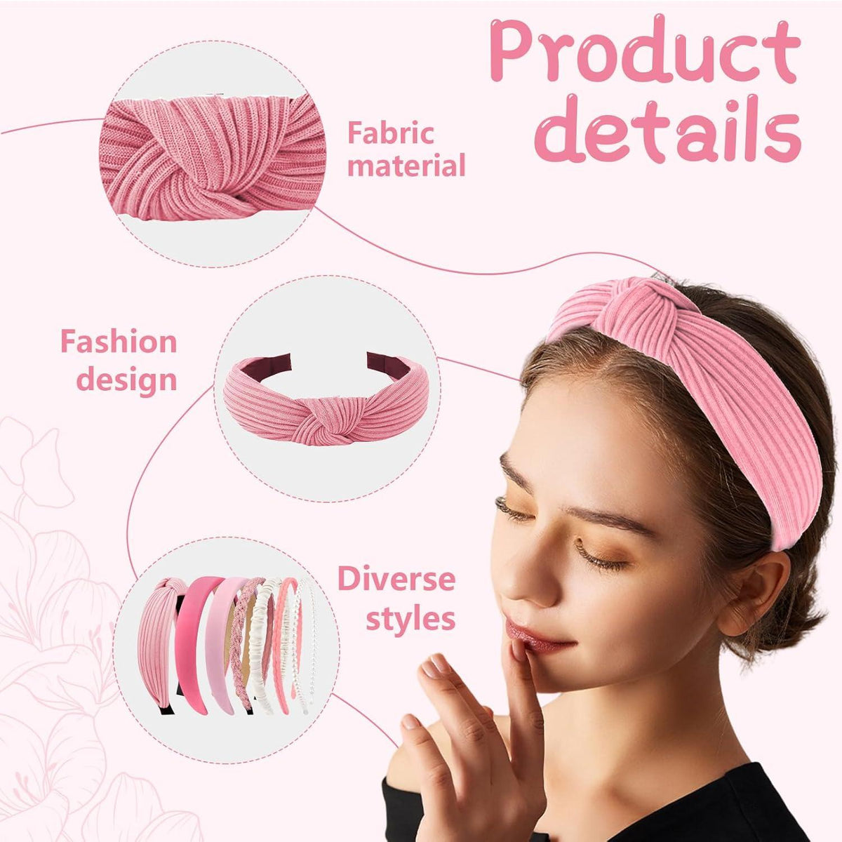 7er Haarreifen Set mit Perlen für Damen - verschiedene Modelle
