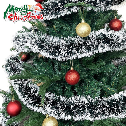 Weihnachtsgirlande 10m Grün Weiß Tannengirlande Künstlich Outdoor