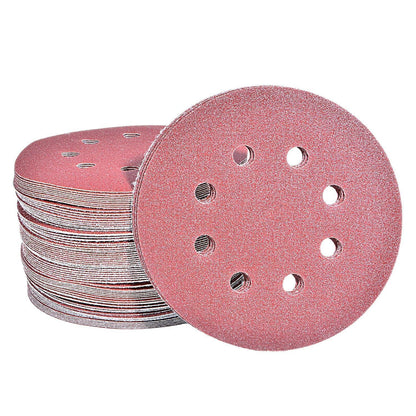 Schleifscheiben 125mm Klett 8 Loch 100er Set 120er Körnung