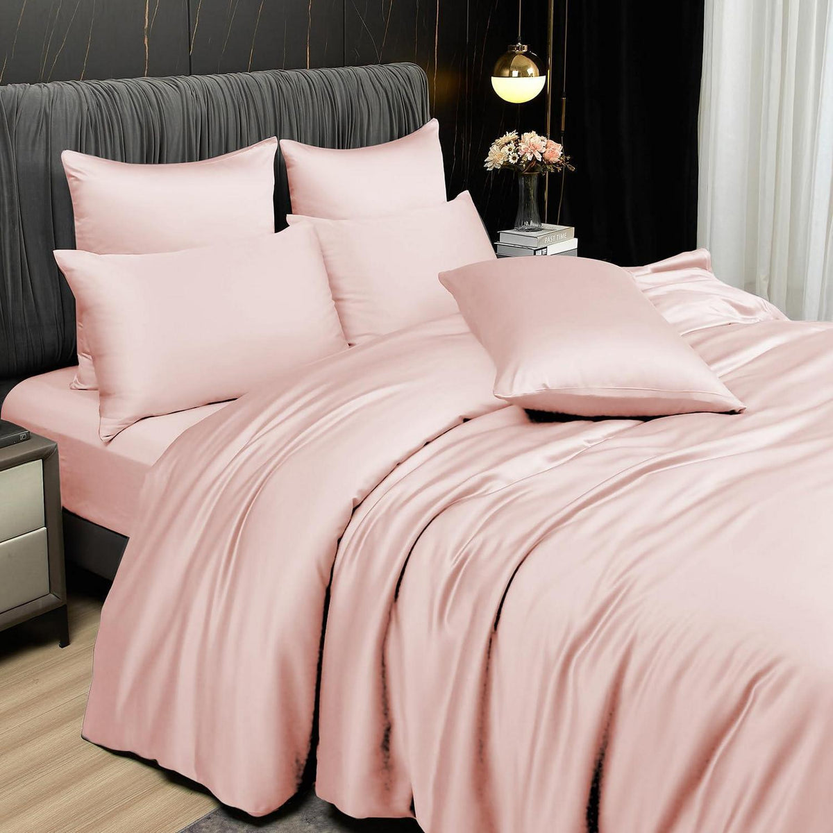 Bambus Bettwäsche Set 200x200 cm Rosa - Kühlend & Atmungsaktiv