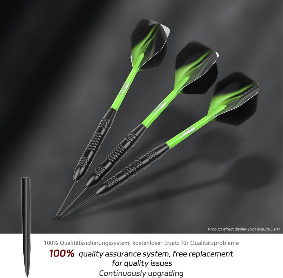 Dartspitzen Ersatzspitzen Schwarz Beschichtet 30mm 15 Stück Packung