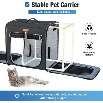 2-in-1 Haustier Transportbox XL – Faltbar & Vielseitig