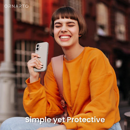 ORNARTO iPhone 16 Hülle mit Kameraschutz 2 Schutzfolien flüssiges Silikon