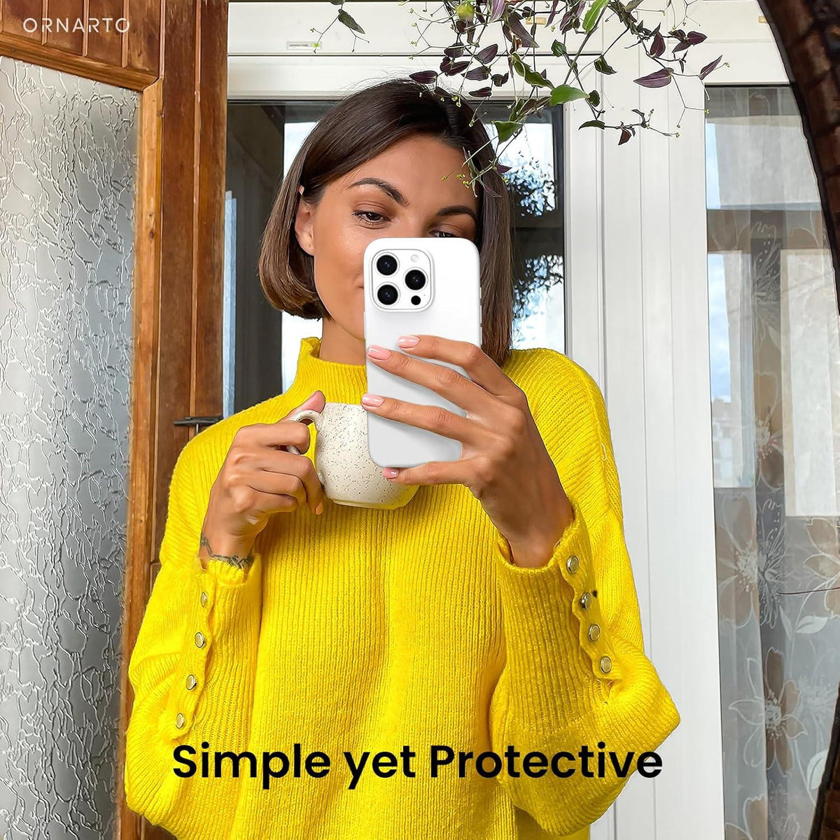 iPhone 16 Pro Hülle Silikon 6,3 Zoll - Weiß Apple Case, stoßfeste