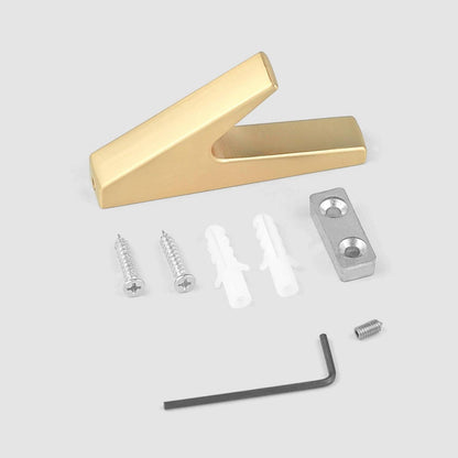 6er Set Gold Kleiderhaken Wandmontage Y-Form Rostfrei