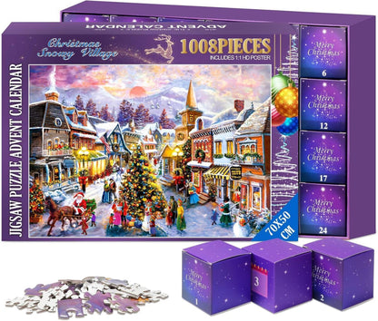 Adventskalender 2024 Vintage Puzzle Weihnachten Countdown