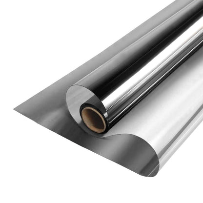 Einwegspiegel Folie Sichtschutz Sonnenschutz 70x200cm Hellgrau-Silber