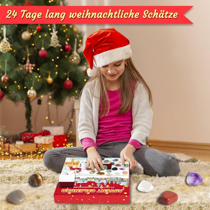 Edelstein Adventskalender 2026 für Kinder mit 24 Natürlichen