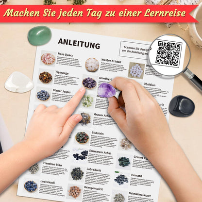 Edelstein Adventskalender 2026 für Kinder mit 24 Natürlichen