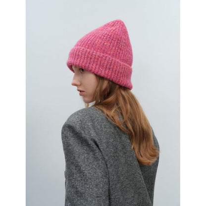 Wintermützen & Schal Set Damen Herren 2-teilig Strick Grobstrick Rosa