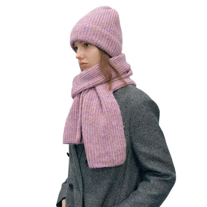 Wintermützen & Schal Set Damen Herren Hellrosa