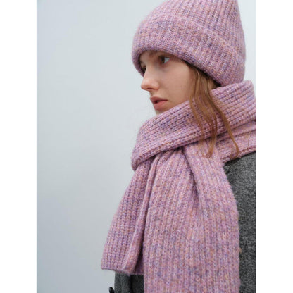 Wintermützen & Schal Set Damen Herren Hellrosa