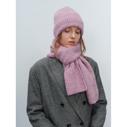 Wintermützen & Schal Set Damen Herren Hellrosa