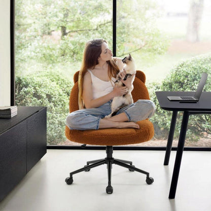 Ergonomischer Bürostuhl ohne Armlehnen, Schreibtischstuhl