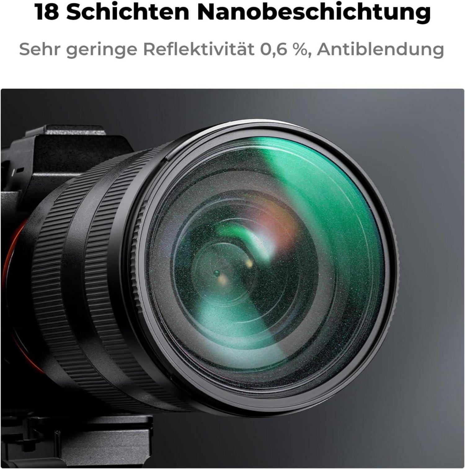 K&F Concept Nano-K Serie 82mm Shimmer Diffusion Filter Optisches Glas 18 Schichten Nano-Beschichtung