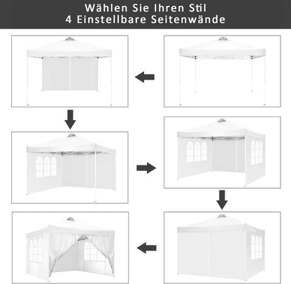 COBIZI Faltpavillon 3x3m Wasserdicht Stabil Partyzelt