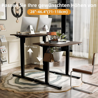 Elektrischer Höhenverstellbarer Schreibtisch 80x60cm Schwarz