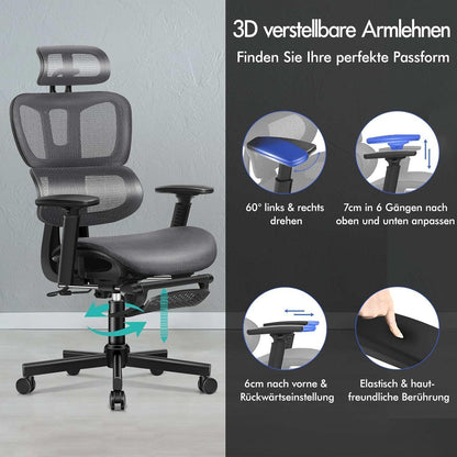 ALFORDSON Ergonomischer Bürostuhl mit