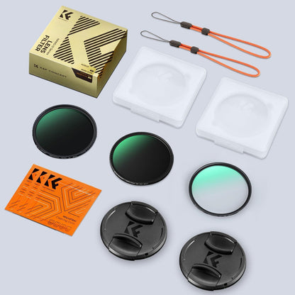 67mm K&F Concept Nano D-Serie Filterset Polfilter UV ND1000