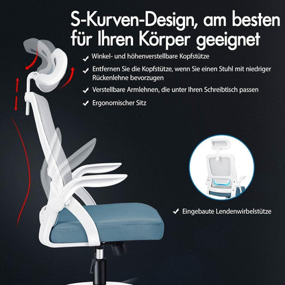 ALFORDSON Ergonomischer Bürostuhl mit