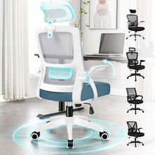 Ergonomischer Bürostuhl mit Lordosenstütze, Kopfstütze und