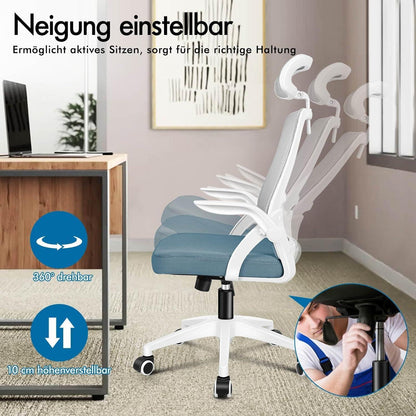 Ergonomischer Bürostuhl mit verstellbarer Lordosenstütze und