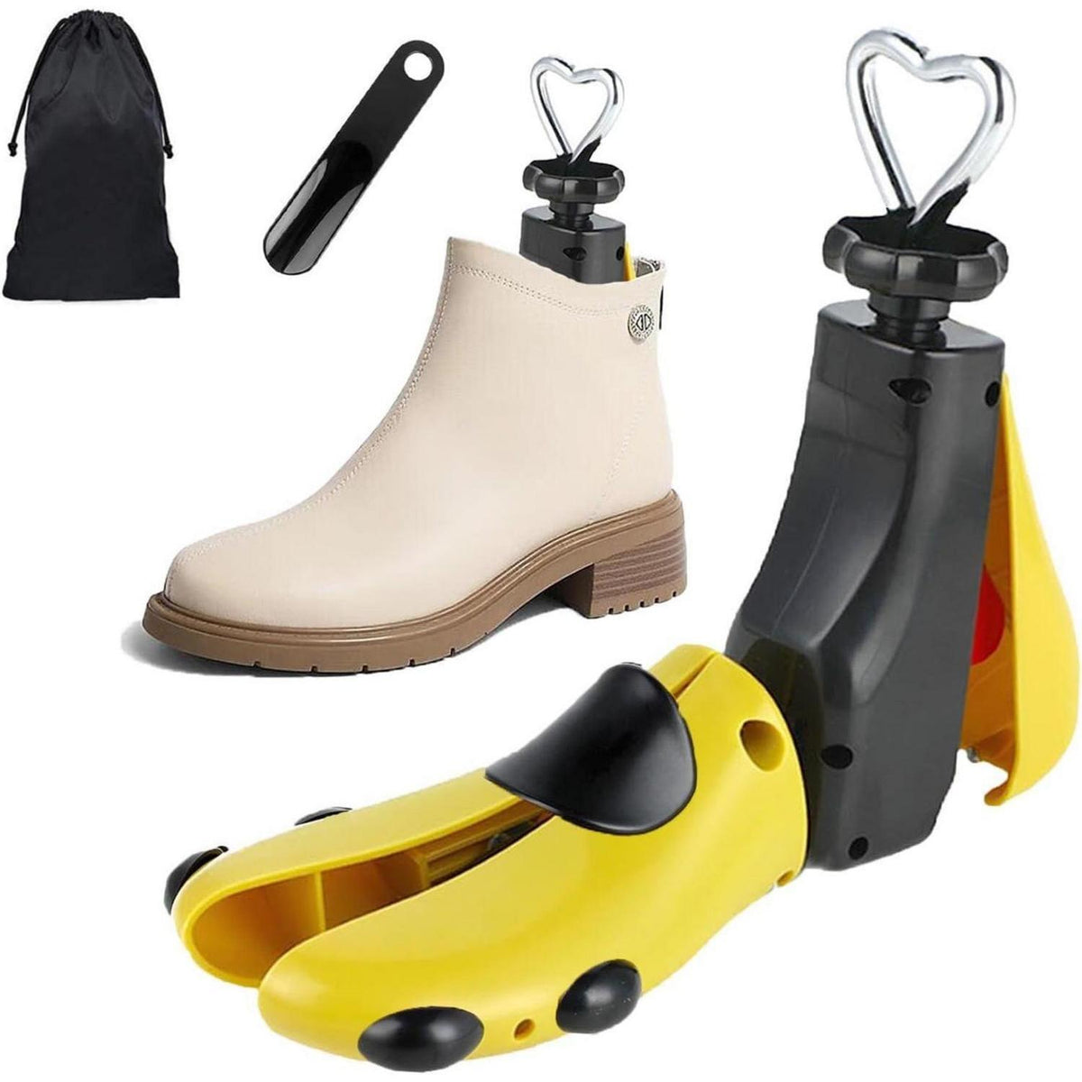 Schuhspanner Gelb (37-43) mit Schuhlöffel für Damen & Herren