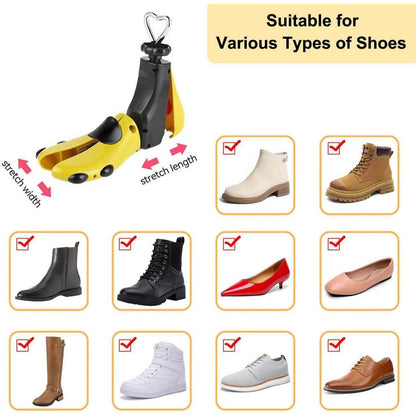 Schuhspanner Gelb (37-43) mit Schuhlöffel für Damen & Herren
