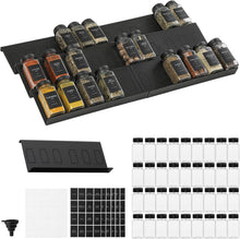 Gewürz Organizer Schublade mit 36 Gewürzgläsern & Kunststoff