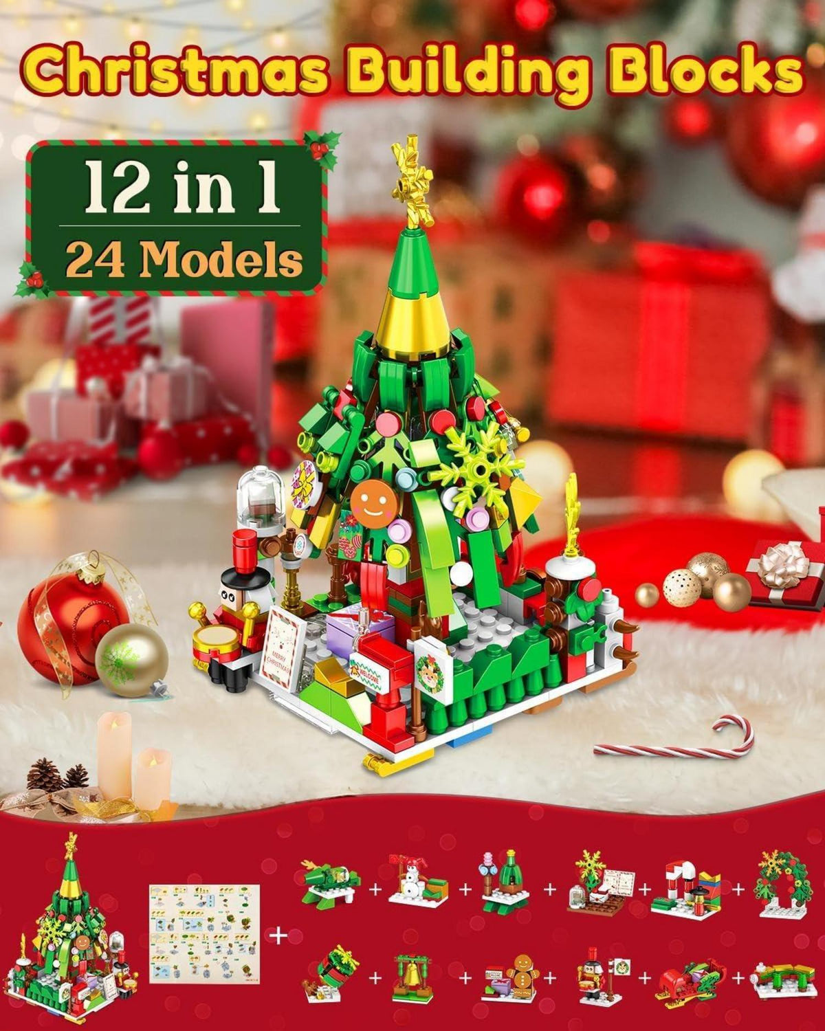 Adventskalender 2024 Kinder Bausteine Weihnachten Jungen
