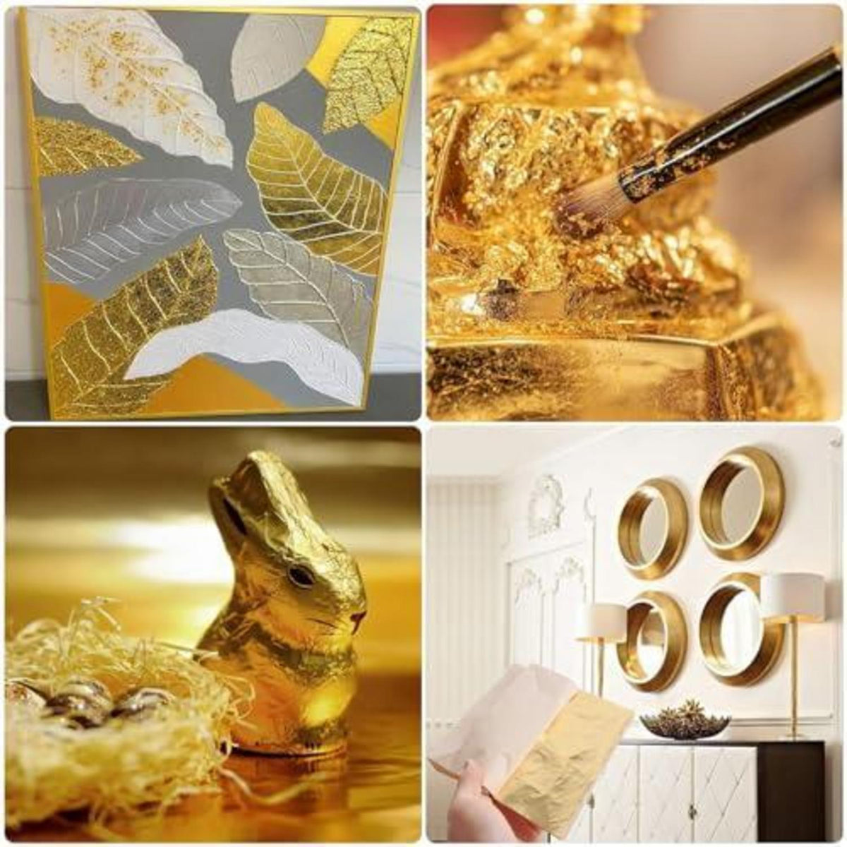 100 Blatt Blattgoldfolie zum Basteln & Dekorieren