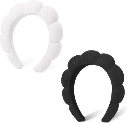 Spa-Stirnband Schwamm weiches Frottee Makeup Hautpflege 2 Pcs Sponge