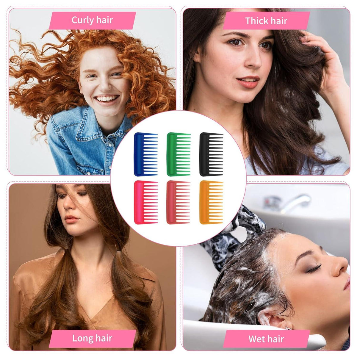 Lockenkamm Frauen Haarkamm Griffloses Design Mini Kamm Männer mit