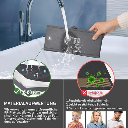 Malm Schubladen Organizer Set 14-teilig Schwarz flexibel faltbar