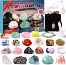Kristalle Adventskalender 2024 für Kinder Weihnacht Geschenk Gesteine