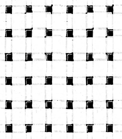 Selbstklebende Schwarz-Weiß Raster Tapete 44x1000cm wasserdicht