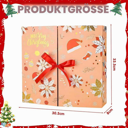 Adventskalender zum Befüllen – Gelbe Geschenkbox für Weihnachten