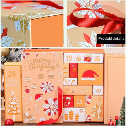 Adventskalender zum Befüllen – Gelbe Geschenkbox für Weihnachten