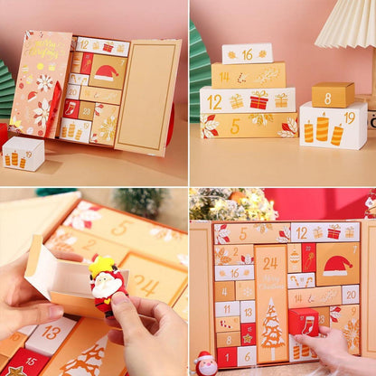 Adventskalender zum Befüllen – Gelbe Geschenkbox für Weihnachten