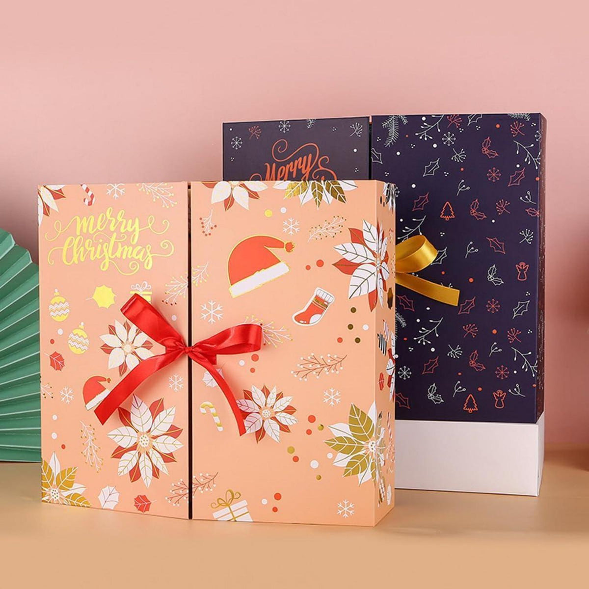 Adventskalender zum Befüllen – Gelbe Geschenkbox für Weihnachten