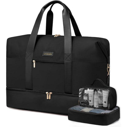 Reisetasche Damen Weekender mit Schuhfach & Nassfach, Handgepäck 60L