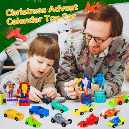 iZoeL Adventskalender Auto 2024 Kinder Verformungsauto Fahrzeuge