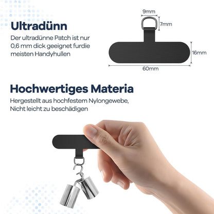 Handykette Universal Schwarz Dunkelgrau 2 Stück 4 Pads
