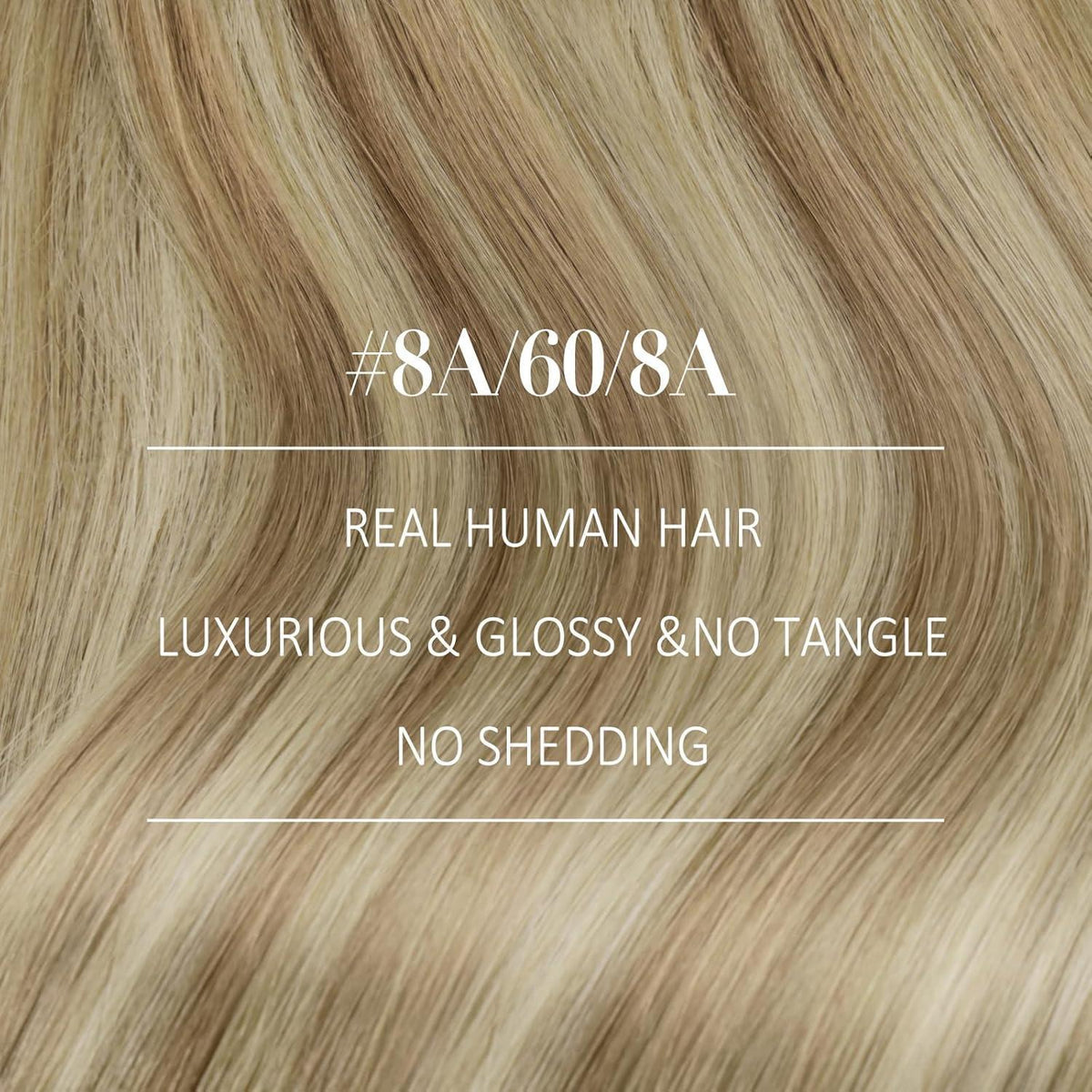Echthaar Tressen Ombre 50cm - Hellbraun/Platinblond