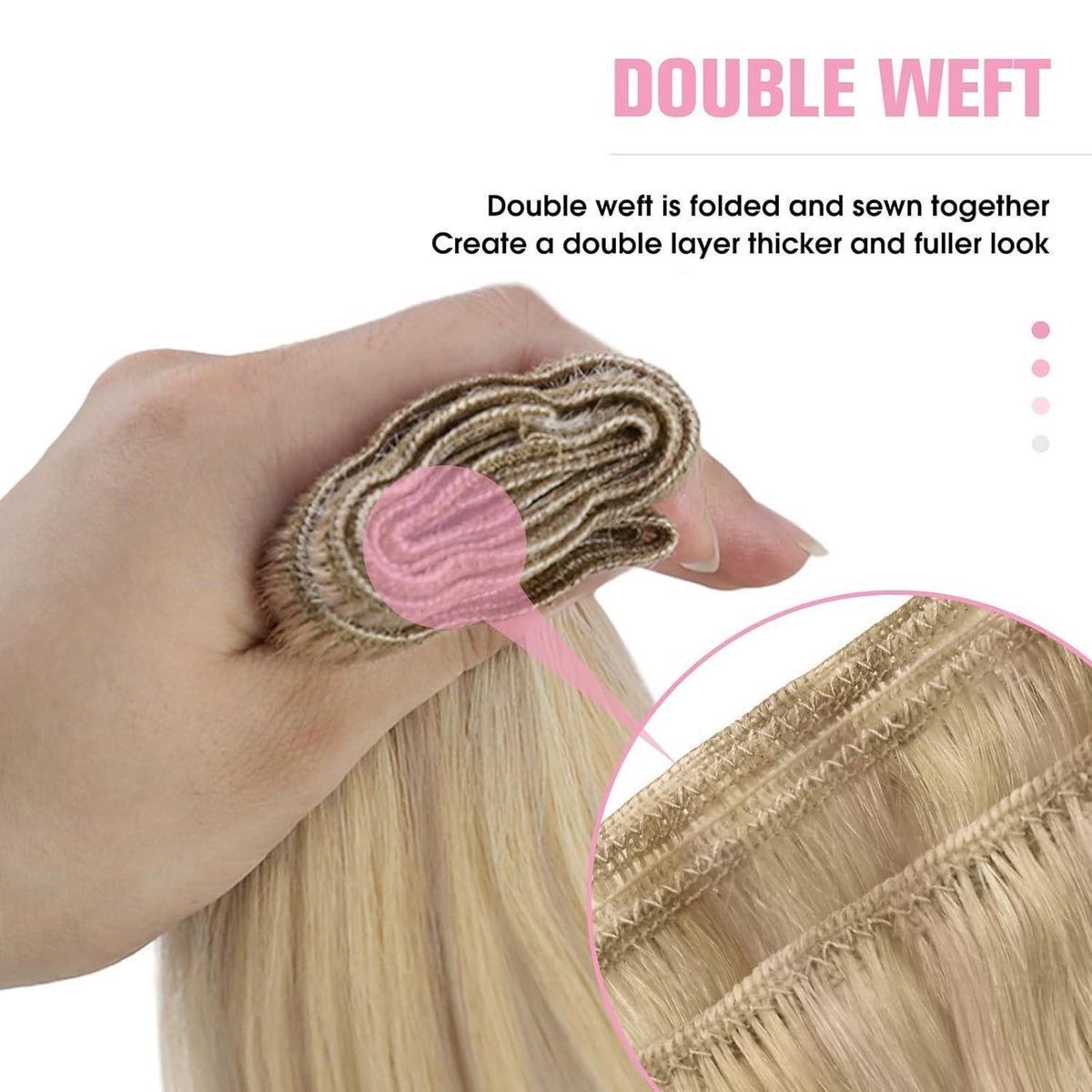 Blond Echthaar Tressen 50cm - Aschblond & Platinblond