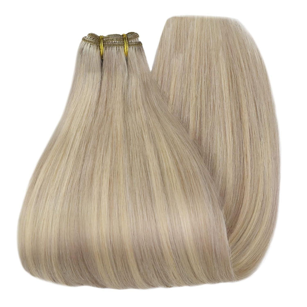 Blond Echthaar Tressen 50cm - Aschblond & Platinblond
